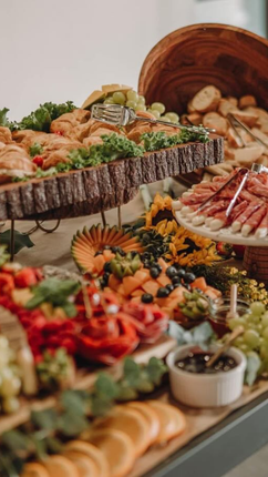 Catered charcuterie and grazing display
